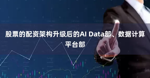 股票的配资架构升级后的AI Data部、数据计算平台部